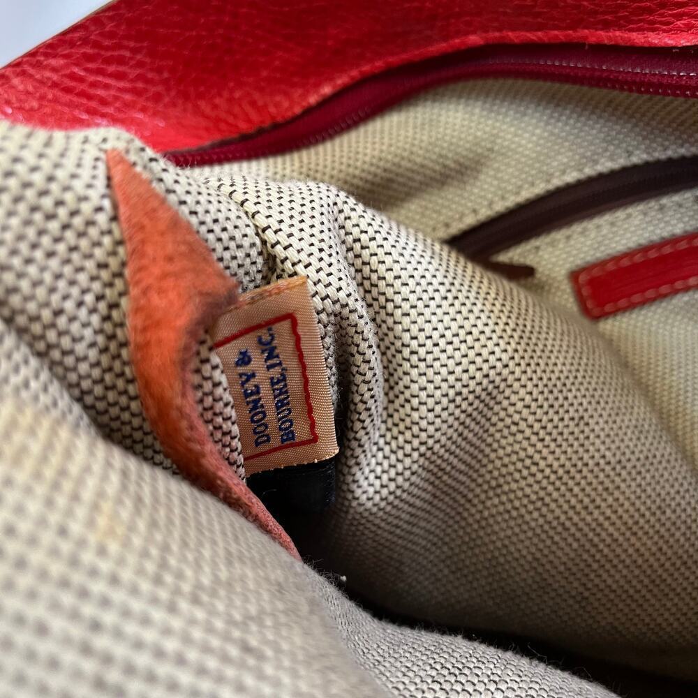 Dooney & Bourke Red Large Slouch French Leather Shoulder Bag Purse #RU776 - Picture 6 of 13